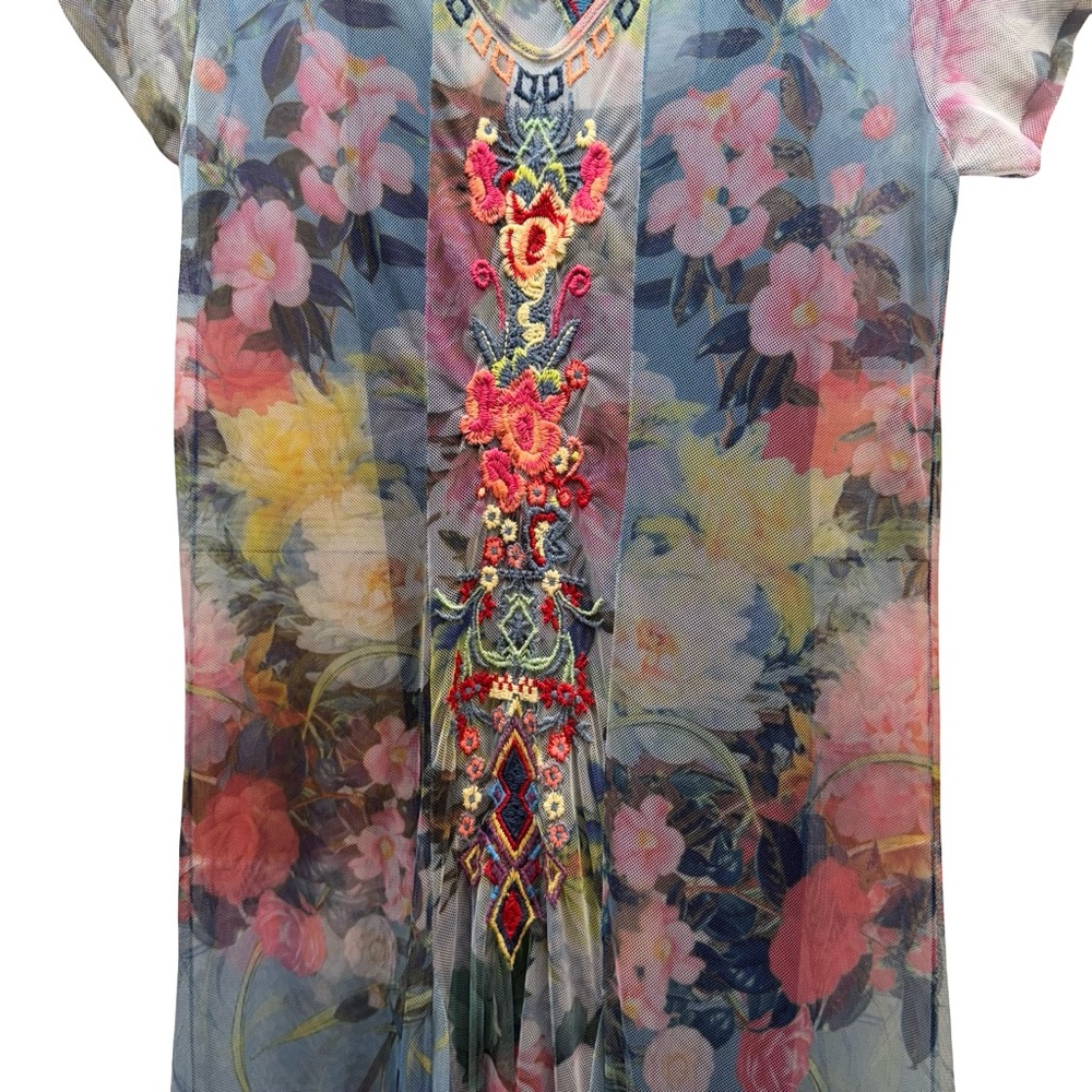Johnny Was Multicolor Floral Maxi Dress - Picture 6 of 11